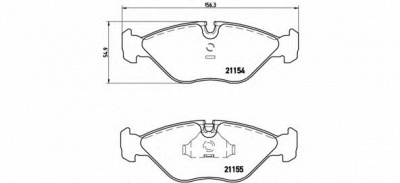BREMBO p71005 -  Комплект тормозных колодок, дисковый тормоз