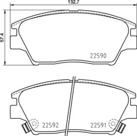 BREMBO p77001 -  Комплект тормозных колодок, дисковый тормоз
