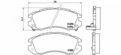 BREMBO p78004 -  Комплект тормозных колодок, дисковый тормоз