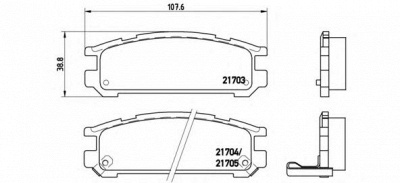 BREMBO p78005 -  Комплект тормозных колодок, дисковый тормоз