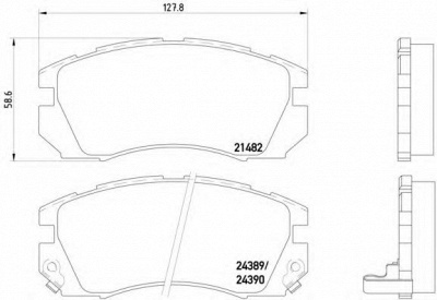 BREMBO p78007 -  Комплект тормозных колодок, дисковый тормоз