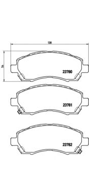 BREMBO p78009 -  Комплект тормозных колодок, дисковый тормоз