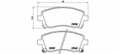 BREMBO p78010 -  Комплект тормозных колодок, дисковый тормоз