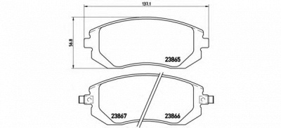 BREMBO p78013 -  Комплект тормозных колодок, дисковый тормоз