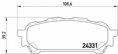 BREMBO p78014 -  Комплект тормозных колодок, дисковый тормоз