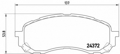 BREMBO p78015 -  Комплект тормозных колодок, дисковый тормоз
