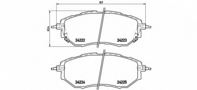 BREMBO p78017 -  Комплект тормозных колодок, дисковый тормоз