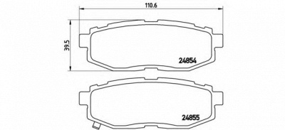 BREMBO p78018 -  Комплект тормозных колодок, дисковый тормоз