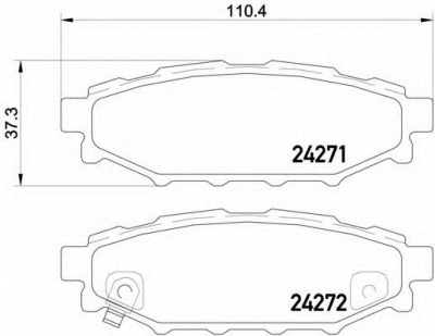BREMBO p78020 -  Комплект тормозных колодок, дисковый тормоз