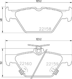 BREMBO p78026 -  Комплект тормозных колодок, дисковый тормоз