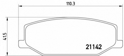 BREMBO p79001 -  Комплект тормозных колодок, дисковый тормоз