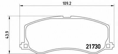 BREMBO p79004 -  Комплект тормозных колодок, дисковый тормоз