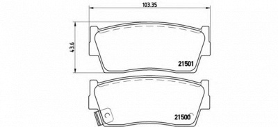 BREMBO p79006 -  Комплект тормозных колодок, дисковый тормоз