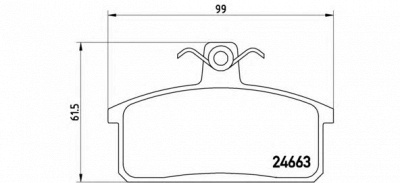 BREMBO p79007 -  Комплект тормозных колодок, дисковый тормоз