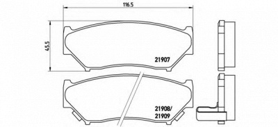 BREMBO p79008 -  Комплект тормозных колодок, дисковый тормоз