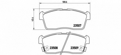 BREMBO p79012 -  Комплект тормозных колодок, дисковый тормоз