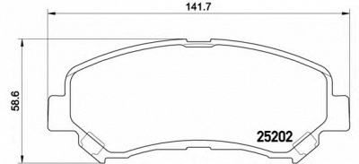 BREMBO p79028 -  Комплект тормозных колодок, дисковый тормоз