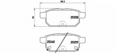 BREMBO p79029 -  Комплект тормозных колодок, дисковый тормоз
