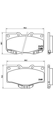 BREMBO p83009 -  Комплект тормозных колодок, дисковый тормоз