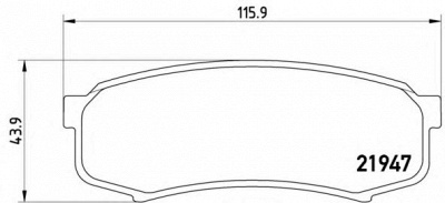 BREMBO p83024 -  Комплект тормозных колодок, дисковый тормоз