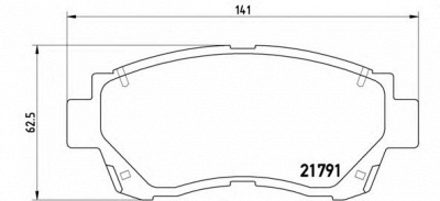 BREMBO p83027 -  Комплект тормозных колодок, дисковый тормоз