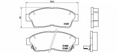 BREMBO p83034 -  Комплект тормозных колодок, дисковый тормоз