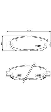 BREMBO p83038 -  Комплект тормозных колодок, дисковый тормоз