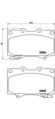BREMBO p83048 -  Комплект тормозных колодок, дисковый тормоз