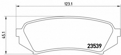 BREMBO p83049 -  Комплект тормозных колодок, дисковый тормоз