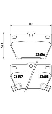 BREMBO p83057 -  Комплект тормозных колодок, дисковый тормоз