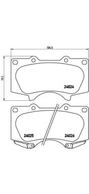 BREMBO p83066 -  Комплект тормозных колодок, дисковый тормоз