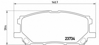 BREMBO p83067 -  Комплект тормозных колодок, дисковый тормоз