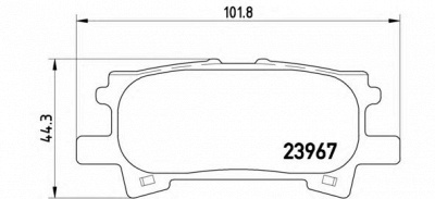 BREMBO p83068 -  Комплект тормозных колодок, дисковый тормоз