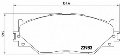 BREMBO p83074 -  Комплект тормозных колодок, дисковый тормоз