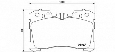 BREMBO p83075 -  Комплект тормозных колодок, дисковый тормоз