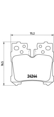BREMBO p83076 -  Комплект тормозных колодок, дисковый тормоз