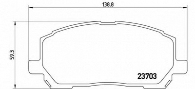BREMBO p83078 -  Комплект тормозных колодок, дисковый тормоз