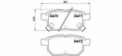 BREMBO p83083 -  Комплект тормозных колодок, дисковый тормоз