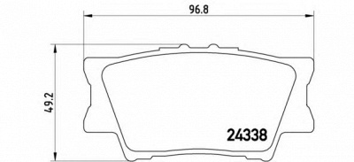 BREMBO p83089 -  Комплект тормозных колодок, дисковый тормоз