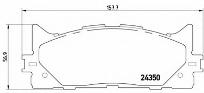 BREMBO p83117 -  Комплект тормозных колодок, дисковый тормоз