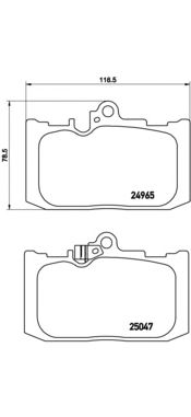 BREMBO p83131 -  Комплект тормозных колодок, дисковый тормоз