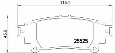 BREMBO p83132 -  Комплект тормозных колодок, дисковый тормоз