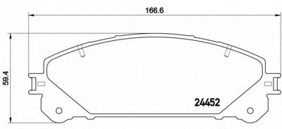 BREMBO p83145 -  Комплект тормозных колодок, дисковый тормоз