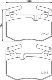 BREMBO p83164 -  Комплект тормозных колодок, дисковый тормоз