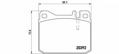 BREMBO p85007 -  Комплект тормозных колодок, дисковый тормоз