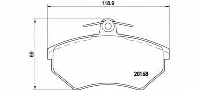 BREMBO p85011 -  Комплект тормозных колодок, дисковый тормоз