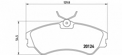 BREMBO p85028 -  Комплект тормозных колодок, дисковый тормоз