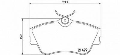 BREMBO p85029 -  Комплект тормозных колодок, дисковый тормоз