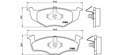 BREMBO p85030 -  Комплект тормозных колодок, дисковый тормоз