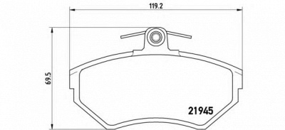 BREMBO p85032 -  Комплект тормозных колодок, дисковый тормоз